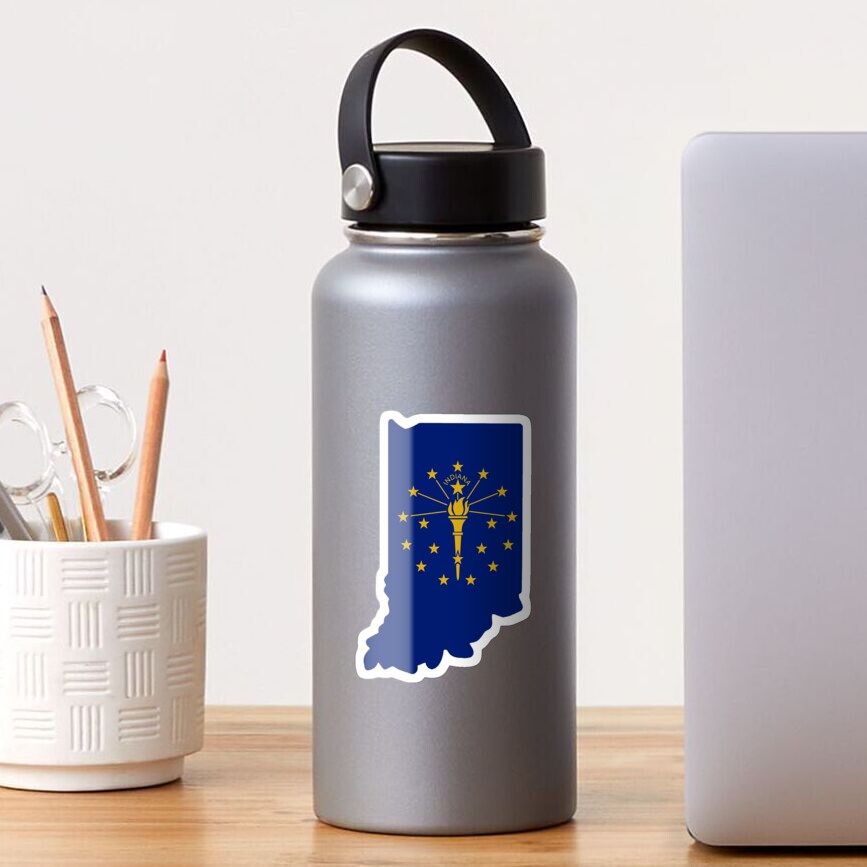 Indiana State Flag Sticker