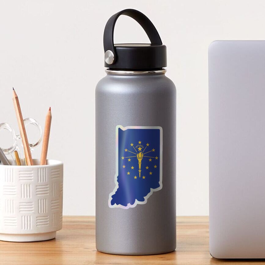 Indiana State Flag Sticker