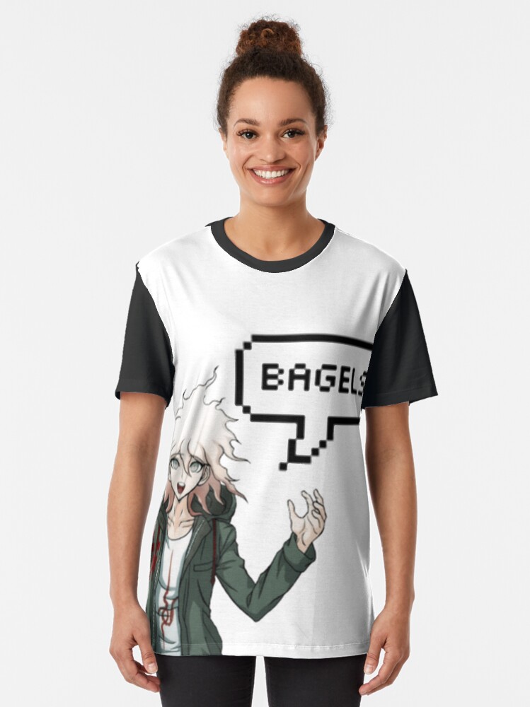 Alternate view of Nagito Komaeda - BAGELS! (NicoB) Graphic T-Shirt