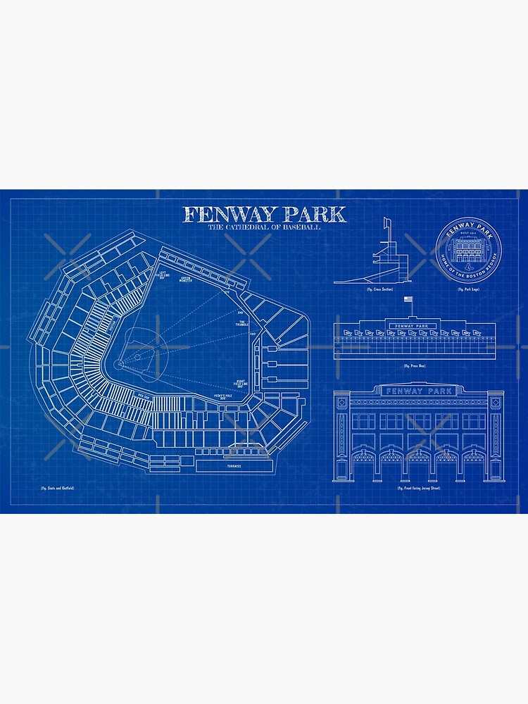 Fenway Park. The Cathedral of Baseball. Blueprint by BGALAXY