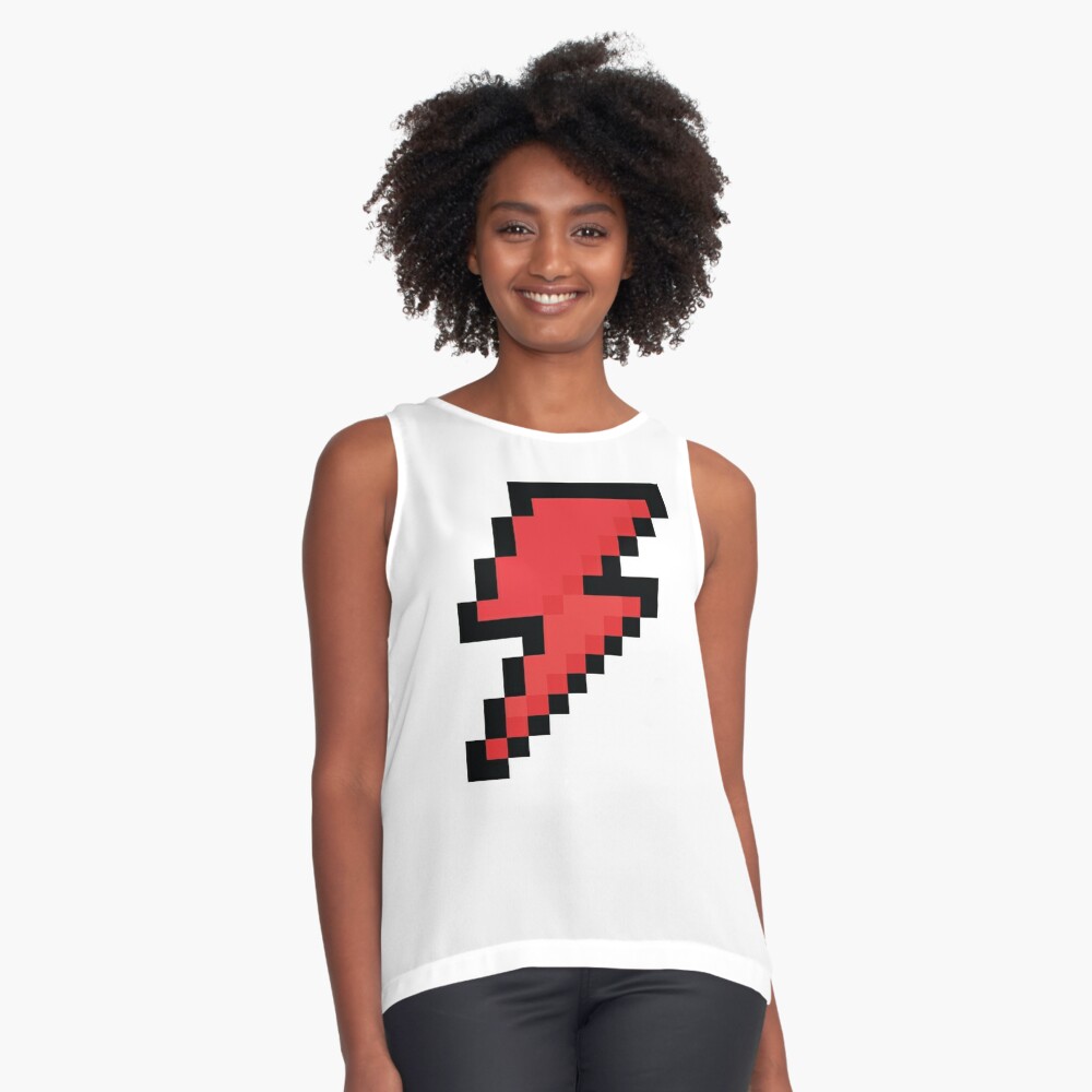 Pixelated Lightning Bolt (Red/Black)