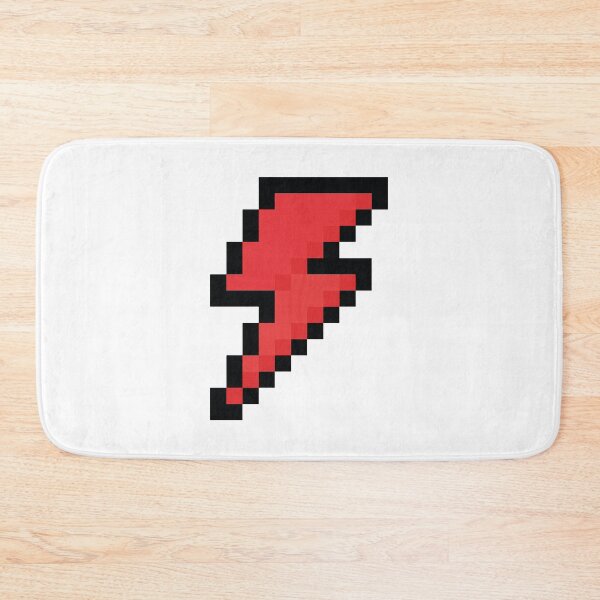 Item preview, Pixelated Lightning Bolt (Red/Black) designed and sold by Fox Newton.