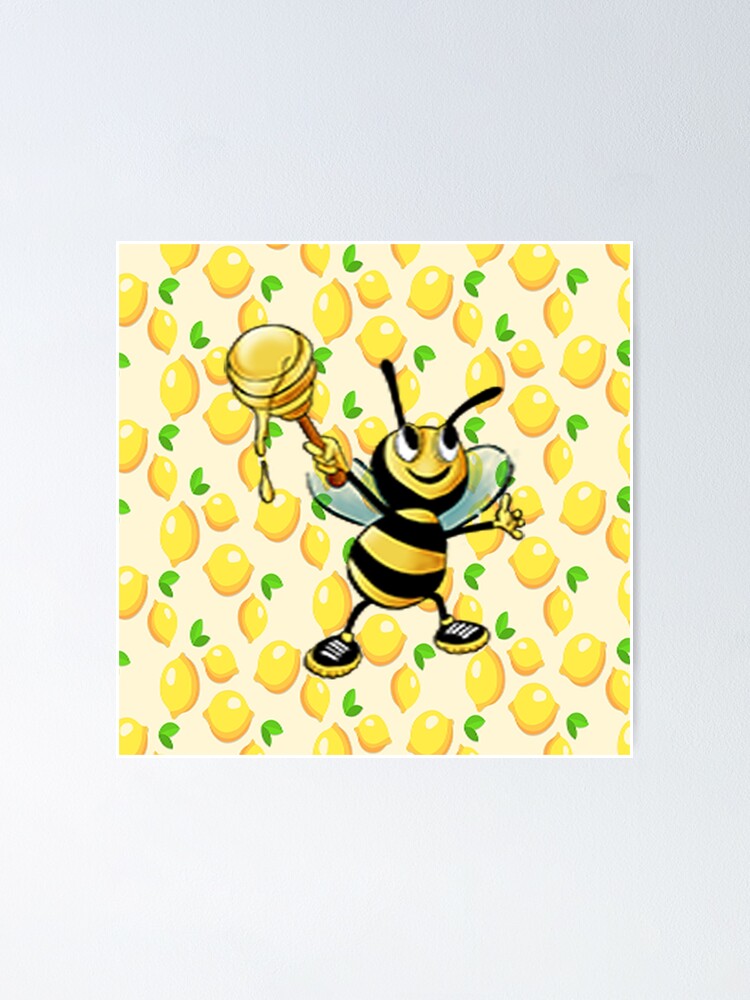 Lemon & Bee Cute Mother's Day Gift Ideas: Fruit pattern Happy Inspirational  Design Save the Bees Poster for Sale by tamdevo1