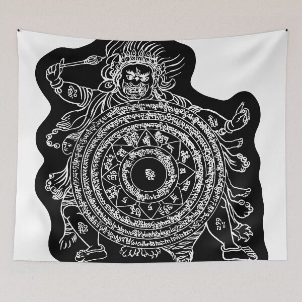 Item preview, TamDin Buddhist Protective Charm white on black designed and sold by Hedrin.