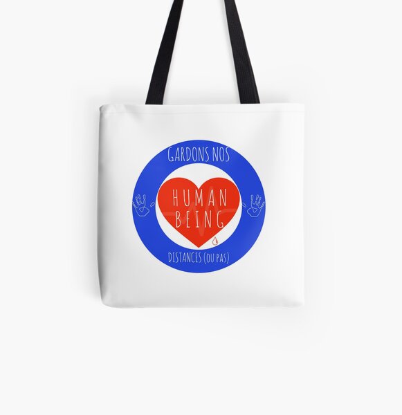 HUMAN BEING / Gardons nos distances Tote bag doublé