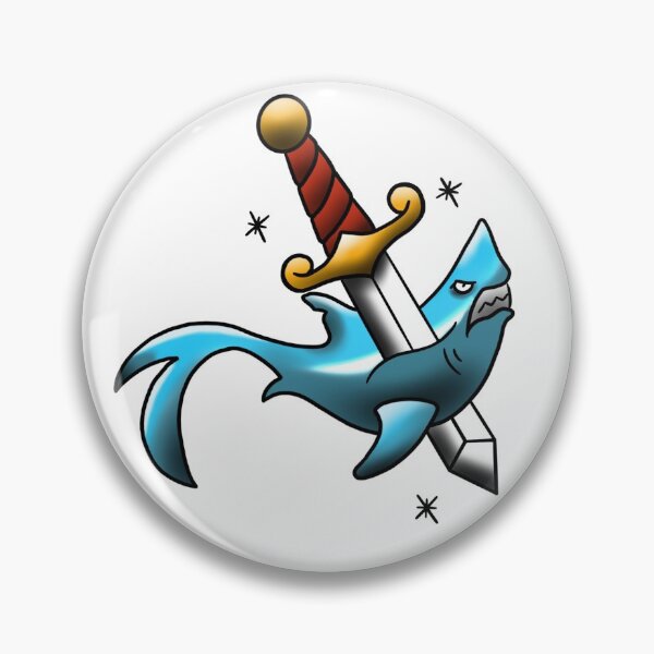 Artikelvorschau, Traditionelles Tattoo Flash Shark Design entworfen und verkauft von Copperphoenix72.