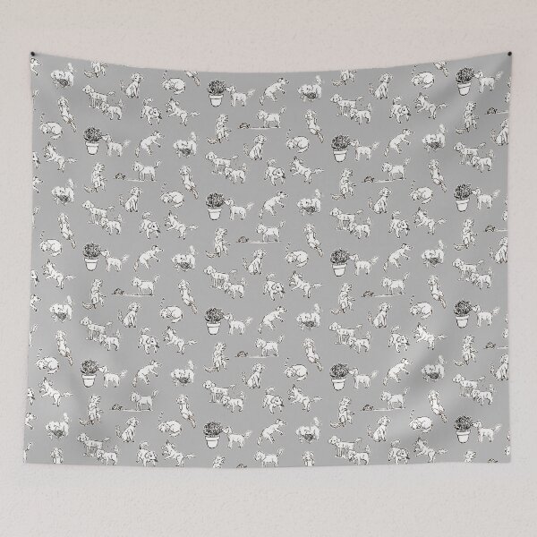 Item preview, Little Doggos (grey) designed and sold by HannaTurpeinen.