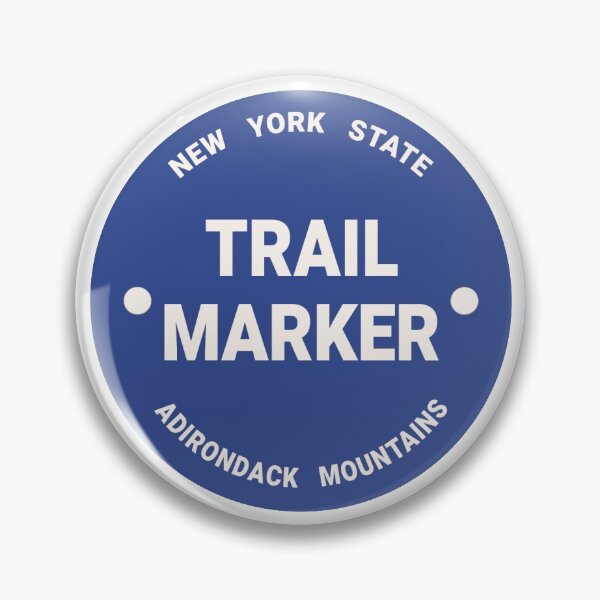 Item preview, NYS Trail Marker Sticker ADK Mountains Blue designed and sold by mountainandmoor.