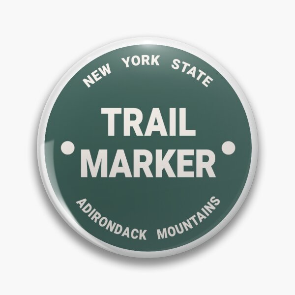 Item preview, NYS Trail Marker Sticker ADK Mountains Green designed and sold by mountainandmoor.