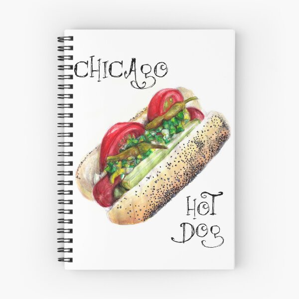 Item preview, Chicago Hot Dog Watercolor Painting  designed and sold by gothscifigirl.