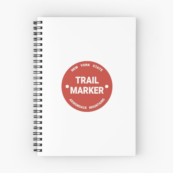 Artikelvorschau, NYS Trail Marker Aufkleber ADK Mountains Red entworfen und verkauft von mountainandmoor.