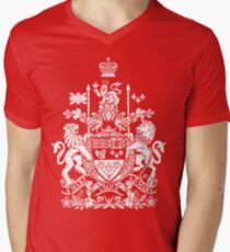 CANADA-COAT OF ARMS Men's V-Neck T-Shirt