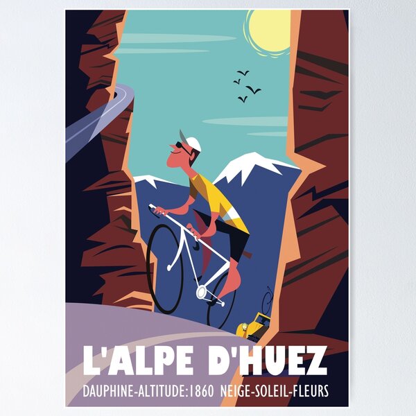 Item preview, L'Alpe d'Huez poster designed and sold by GAGodel.