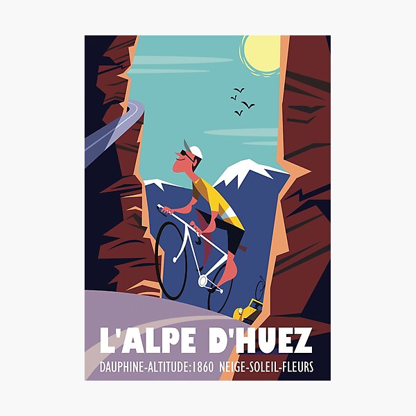 Item preview, L'Alpe d'Huez poster designed and sold by GAGodel.