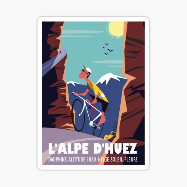 Item preview, L'Alpe d'Huez poster designed and sold by Gary Godel.