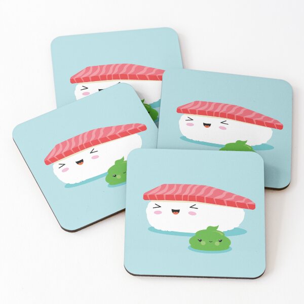 Item preview, Best Friends Kawaii Sushi Nigiri Illustration for Kids designed and sold by Pia Kolle.