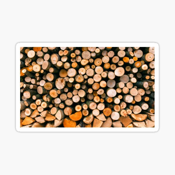 "Stack of Firewood" Sticker for Sale by sorstrommen Redbubble