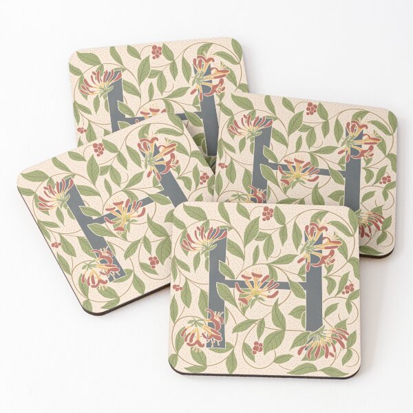 Item preview, Floral Monogram Letter H designed and sold by Maria Chiara Fantini.