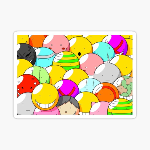 Assassination Classroom - All faces of Koro Sensei fanart ! Sticker