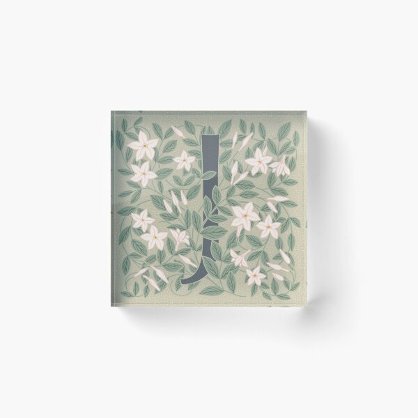 Item preview, Floral Monogram Letter J designed and sold by Maria Chiara Fantini.