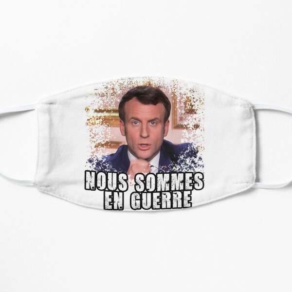 nous sommes en guerre - discours Macron Masque sans plis