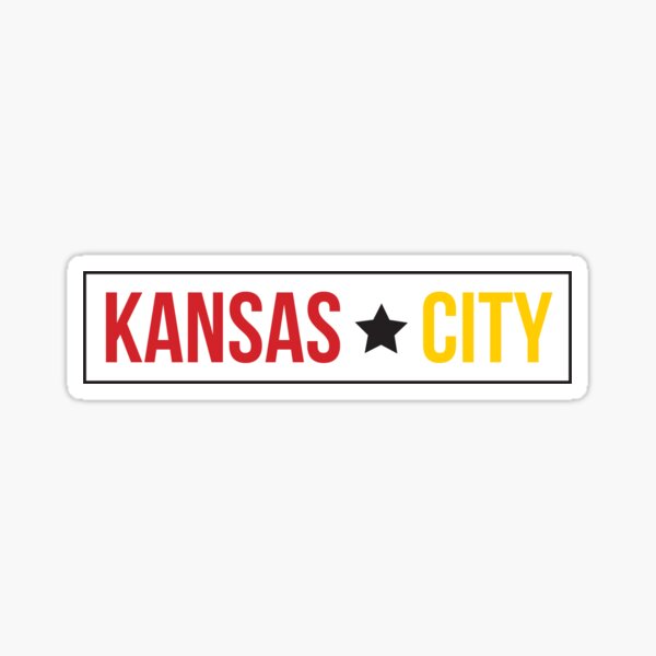 Kansas City - red & gold Sticker