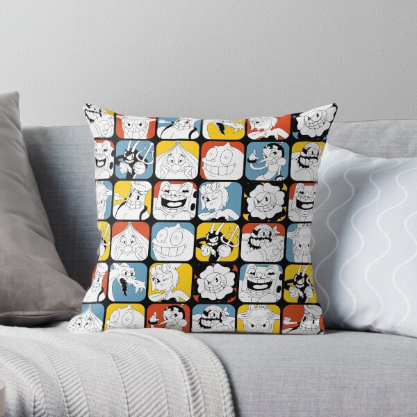 Cuphead Bosses Throw Pillow