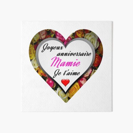 Happy Birthday Mom I Love You Red Heart Art Board Print By Eric1450 Redbubble