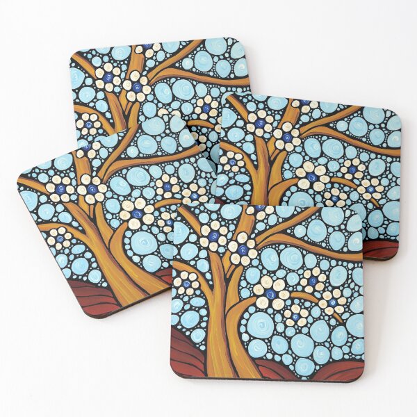 Item preview, The Loving Tree - Abstract Mosaic Landscape Art Print designed and sold by Sharon Cummings Art.