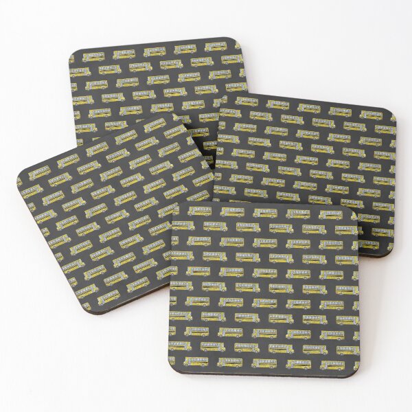 Item preview, Yellow School Bus Chalkboard School Pattern designed and sold by digitalvintage.
