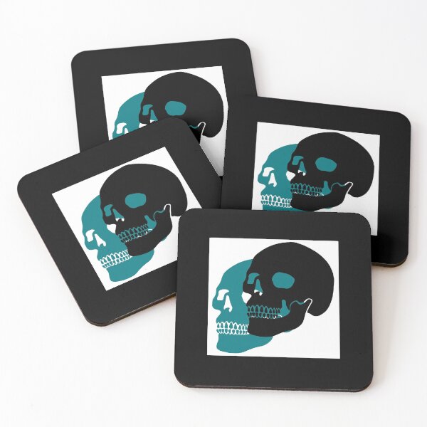 Item preview, Black and turquoise skulls  designed and sold by nellas1976.