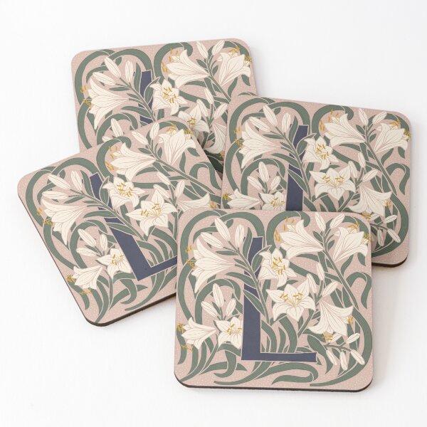 Item preview, Floral Monogram Letter L designed and sold by Maria Chiara Fantini.