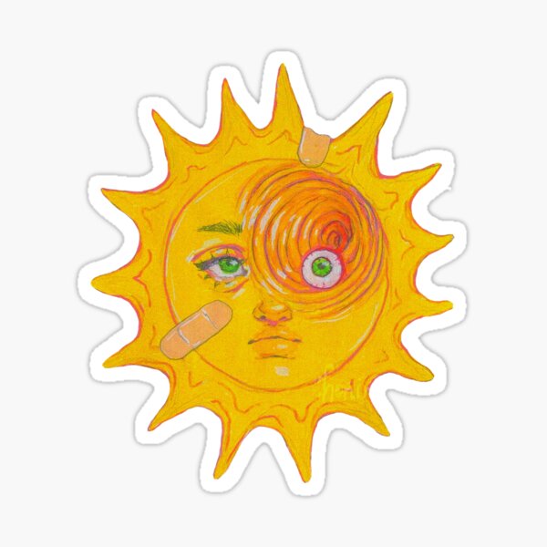 Junji ito inspired Spiral Sun Sticker