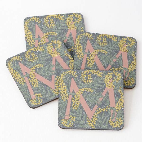 Item preview, Floral Monogram Letter M designed and sold by Maria Chiara Fantini.