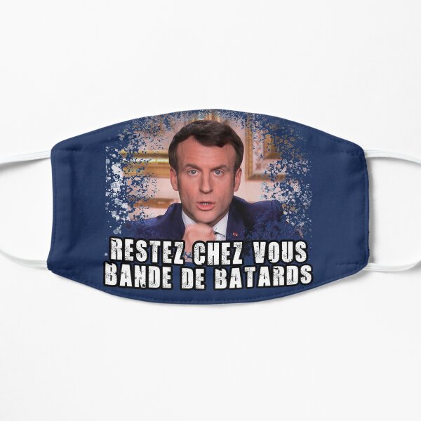 T-shirt Restez chez vous bande de bâtards Macron Masque sans plis