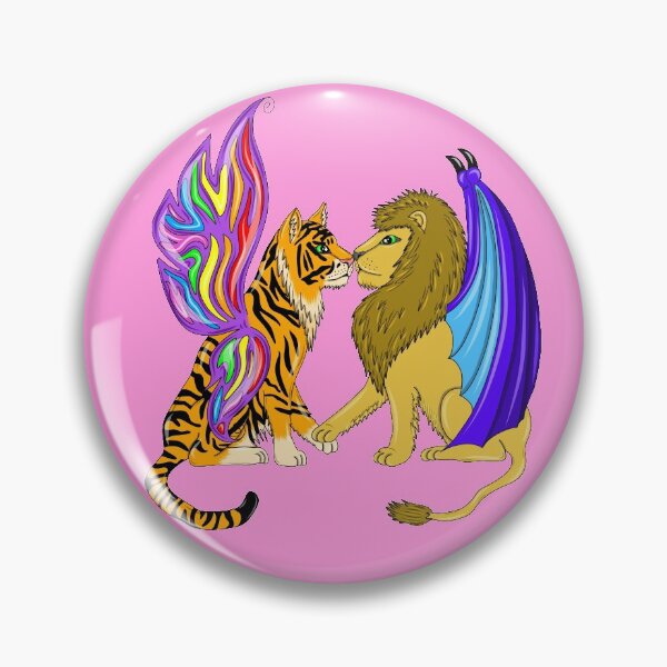 Item preview, Lion and Tiger with wings designed and sold by Melanie Jeyakkumar.