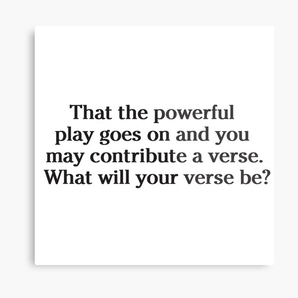 dead poets society Metal Print