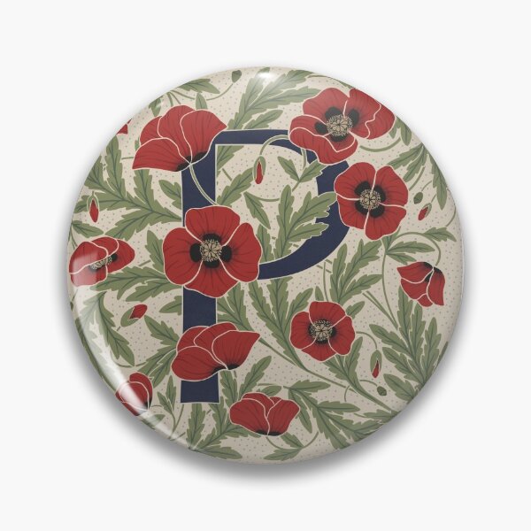 Item preview, Floral Monogram Letter P designed and sold by Maria Chiara Fantini.