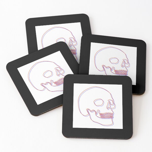 Item preview, Trippy skulls line drawing  designed and sold by nellas1976.