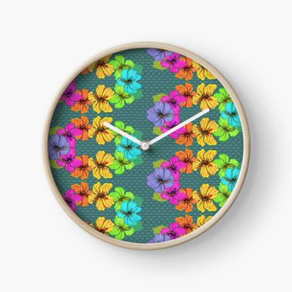 Lei Anuenue - Rainbow Lei Clock