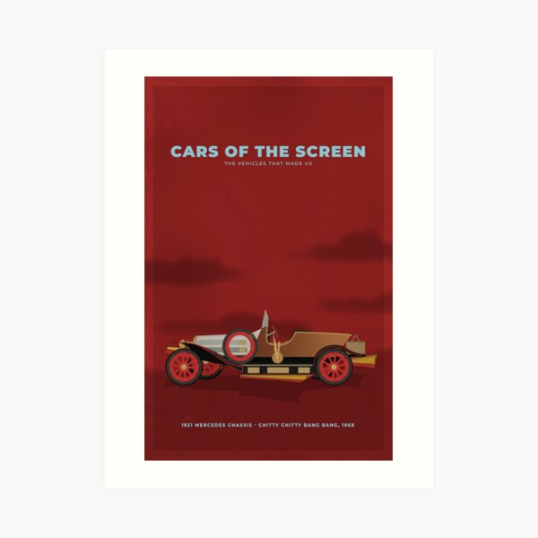 Cars of the Screen - 1921 Mercedes Chassis, Chitty Chitty Bang Bang, 1968 Art Print