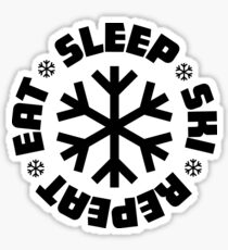 Eat Sleep Ski Repeat Sticker