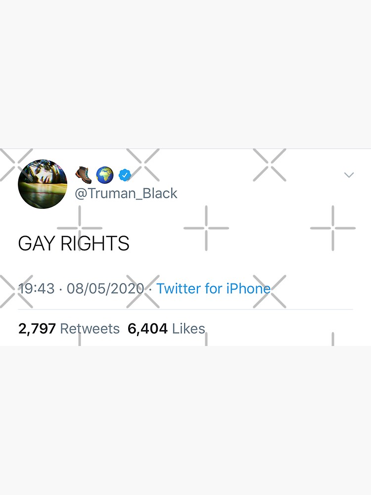 Matty Healy 'GAY RIGHTS Tweet Sticker for Sale by wlloe