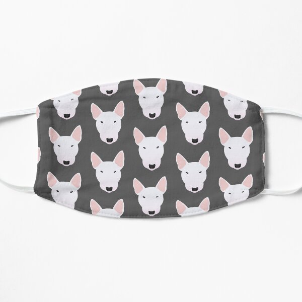 White Miniature Bull Terrier Flat Mask