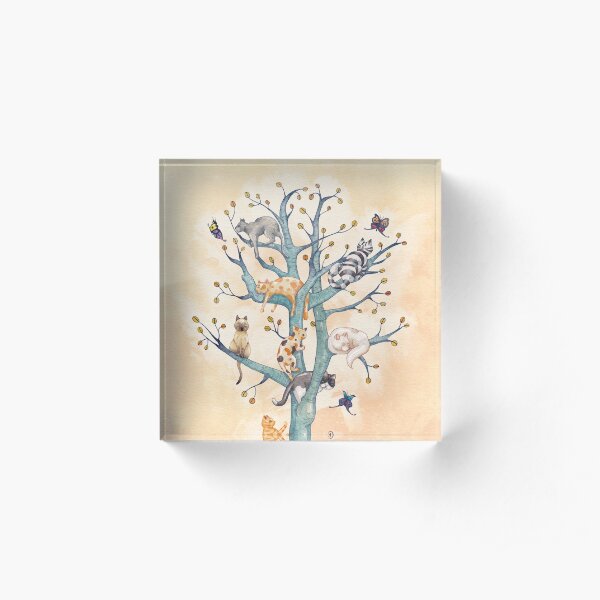 The tree of cat life Acrylic Block