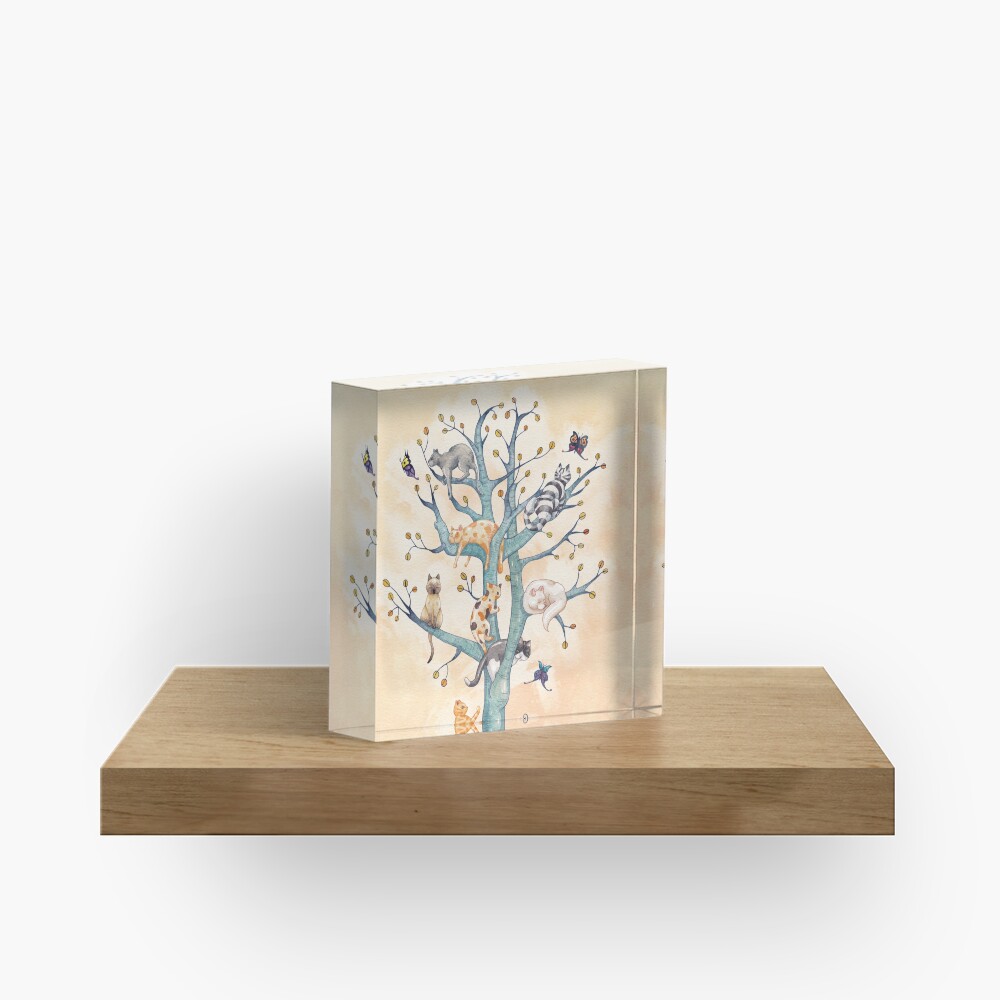 The tree of cat life Acrylic Block