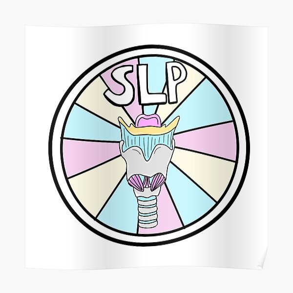 Slp With Larynx Badge Poster For Sale By Kru22 Redbubble 9278