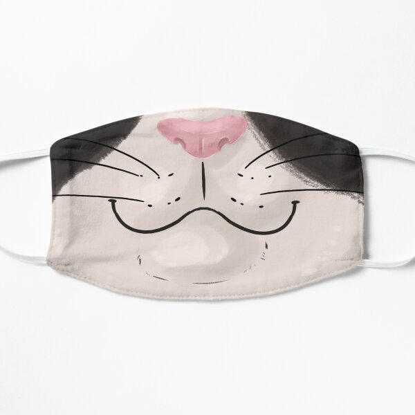 Tuxedo Cat Face Mask Mask