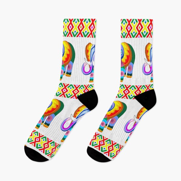 Item preview, Elephant Rainbow Colors Patchwork designed and sold by BluedarkArt.