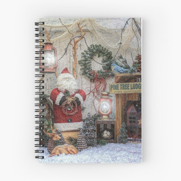 Item preview, Santa Arrives At The Pine Tree Lodge designed and sold by wiscbackroadz.